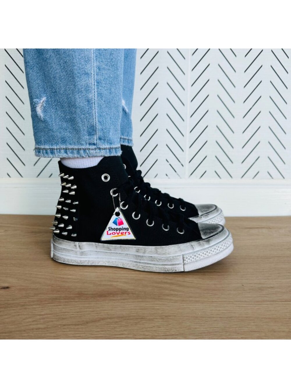 ❤️Rare Converse Chuck 70 Hi Womens Shoes Sz 5 Studded Sneaker Edge Punk A07207C - Picture 4 of 13